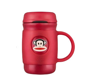 Paul Frank 大嘴猴 PFD005 带手柄不锈钢保温杯 480ml 绯红