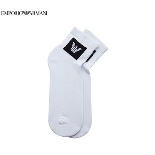 阿玛尼EMPORIO ARMAIN UNDERWEAR奢侈品男装EA20秋冬男士袜子（两双装） 303222-0A300 WHITE-00911 白色 U