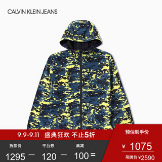 CK Jeans 2020春夏款 男装拉链双面穿单夹克J314428 ZHN-黑色/花色 M