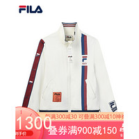 FILA x MIHARA斐乐蔡徐坤同款 男子梭织外套2020秋季新款联名款运动上衣男 米白色-WT 185/104A/XXL