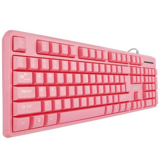 宏碁(acer)防泼溅有线办公键盘 K-212有线超薄防水 台式机一体机电脑笔记本键盘 粉色