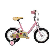 乐的（Luddy）儿童自行车男女款小孩单车脚踏车14寸儿童平衡车自行车宝宝童车 粉色
