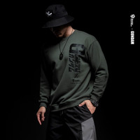 MSGDx高达联名运动卫衣男士 春秋季新品休闲潮流印花套头衫上衣 Zak 扎古绿 XL