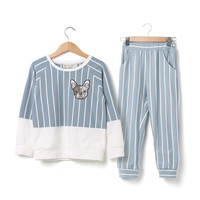 牧童春款儿童睡衣新款童装男童家居服女童