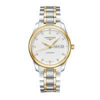 LONGINES 浪琴 名匠系列 L2.755.5.77.7 男士机械表 38.5mm 白盘 间金色精钢带 圆形