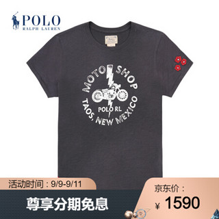 Ralph Lauren/拉夫劳伦女装 经典款骑手平纹针织T恤21660 001-黑色 XS