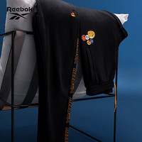 Reebok锐步 运动经典CL DE EMOJI W PANTS男女长裤 GV0272_黑色 A/L