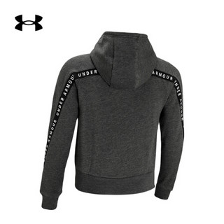 安德玛官方UA Taped Fleece女子运动拉链连帽卫衣Under Armour1328859 黑色002 M