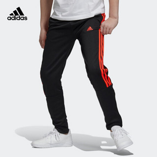 阿迪达斯官方 adidas YB TIRO PANT 3S 大童训练针织长裤DV1345 黑/红荧光 140CM