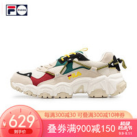 FILA FUSION 斐乐官方女子猫爪鞋老爹鞋2020秋新款运动鞋女鞋 米色-AN 38