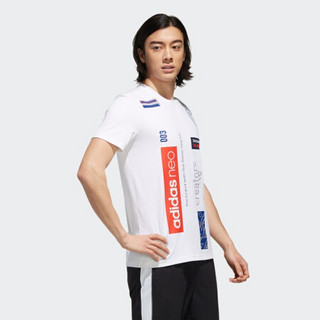 阿迪达斯官方 adidas neo M CS BTH TEE SS 男子短袖上衣EJ7076 白/亮粉红荧光 A/2XL(185/108A)