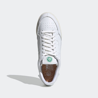 阿迪达斯官网 adidas 三叶草 CONTINENTAL 80男女经典运动鞋FV8468 白/绿 45(280mm)