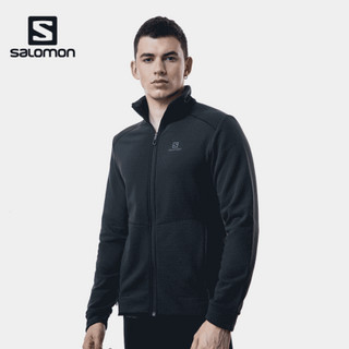 萨洛蒙（Salomon）男子运动休闲新款保暖立领外套茄克RADIANT FZ M 黑色C13659 S