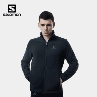 萨洛蒙（Salomon）男子运动休闲新款保暖立领外套茄克RADIANT FZ M 黑色C13659 S