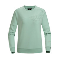 诺诗兰女式卫衣2020秋冬新款圆领套头秋装户外长袖运动卫衣 NHDAT2501S 海湾灰绿色 175