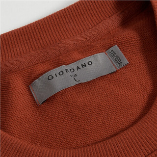 佐丹奴（Giordano） 卫衣 佐丹奴（Giordano）男装 T恤字母印花圆领套头卫衣01090782 82红色 小码