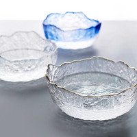 川岛屋 冰灵 日式透明玻璃碗大号沙拉碗家用水果碗汤碗甜品碗W-70 透明大号