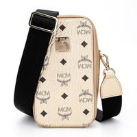 MCM 女士 VISETOS ORIGINAL系列香槟金相机包斜挎包 MWRASVI04T1001