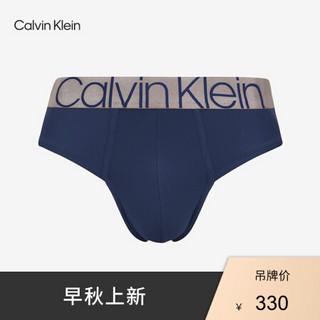 CK Underwear 2020秋冬款 男装撞色LOGO腰边三角内裤 NB2539 DYC-蓝色 XL