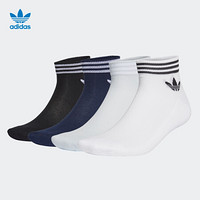 阿迪达斯官网 adidas 三叶草 6PP ANKLE 男女运动袜子GD3466 白/黑色/浅天蓝 M