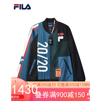 FILA x MIHARA 斐乐蔡徐坤力荐男子梭织上衣2020时尚新款拼接外套 黑色拼接-BK 185/104A/XXL