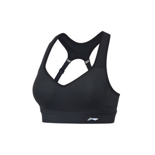 李宁官网2020新品训练系列女子高度支撑紧身运动胸衣（特殊产品不予退换货）AUBQ014 新标准黑-1 XL