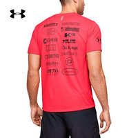 安德玛官方UA Get Out & Run男子跑步短袖T恤Under Armour1350773 红色628 S