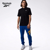 Reebok锐步男子夏季复古polo衫 CL POLO 新款休闲短袖T恤 EC4536 EC4537_黑色 A/S