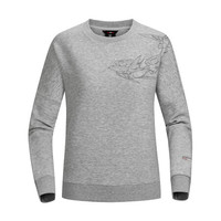 诺诗兰女式卫衣2020秋冬新款圆领套头秋装户外长袖运动卫衣 NHDAT2501S 浅麻灰色 160