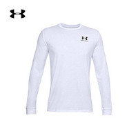 安德玛 官方UA Sportstyle男子运动长袖T恤Under Armour1329585 白色100 L