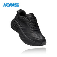 HOKA ONE ONE女邦代SR休闲鞋健步鞋Bondi SR舒适轻便皮革运动鞋 黑色/黑色 US 7/ 240mm