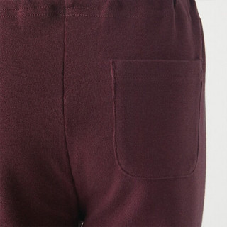 无印良品 MUJI 孩童 印度棉 罗纹编织 收腿裤 深紫红色 130