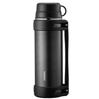 泰福高（TAFUCO）保温壶 304不锈钢大容量保温瓶 车载保温杯户外旅行真空热水壶 枪灰色 2.0L T1253