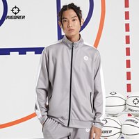 准者拉链开衫卫衣秋冬新款运动休闲宽松大码长袖拼接撞色外套男女 军舰灰 XL