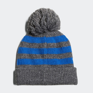 阿迪达斯官方 adidas FAT STR BEANIE 小童训练儿童帽DJ2239 深麻灰/蓝/白 OSFC