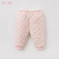 【夹棉加厚】davebella戴维贝拉秋冬新品男女童宝宝保暖棉裤 小白鸭 66cm(12M(建议身高59-66cm))
