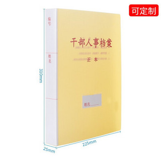 西玛(SIMAA) 干部人事档案盒2.5cmPP材质 定制A4新标准10个装 人事/员工/职工/党员/干部档案盒定做