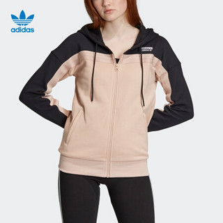 阿迪达斯官网adidas 三叶草TT Hooded女装经典连帽长袖拉链运动外套FI1479 如图 38