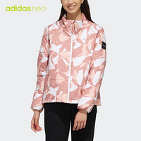 阿迪达斯官网adidas neo 女装冬季休闲运动高领拉链短款棉服FK9952 如图 XS