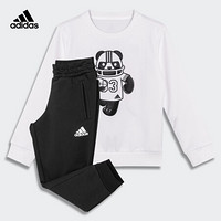 阿迪达斯官网 adidas LK G CREW SET 小童装训练运动套装FT8714 如图 104CM