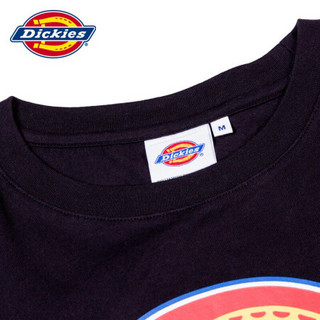 Dickies 长款T恤 春秋 字母印花 两侧下摆开叉长TEE T恤女 宽松版型T恤 DK006545 黑色 XS