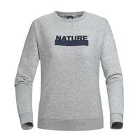 诺诗兰女式卫衣2020秋冬新款时尚运动户外旅行套头卫衣 NHDAN2501S 浅麻灰色 170