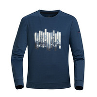 诺诗兰男式长袖T恤2020秋冬新款户外运动休闲外穿内搭打底衫 NTSAT5501S 徽章蓝色 175