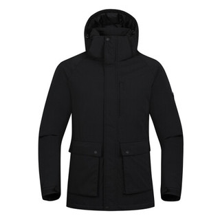 诺诗兰2020秋冬新款男式羽绒服 GD085X01 纯黑色 175