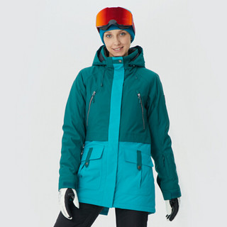 Running river奔流女士户外登山双板滑雪服外套A8010 蓝绿色232 XL42