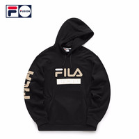 FILA FUSION 斐乐连帽卫衣男子2020冬季新款潮流卫衣 深黑-BK 175/96A/L