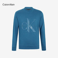 CK Jeans 2020秋冬款 男装层叠反光刺绣LOGO长袖卫衣 J316508 CZ8-蓝色 S