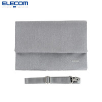 日本elecom男士斜挎包单肩包休闲街头潮流后背挎包正品多功能时尚男包邮差包 灰色