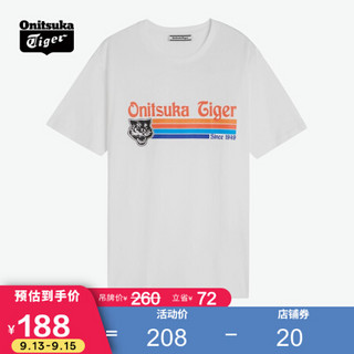 Onitsuka Tiger鬼塚虎T恤时尚潮流休闲短袖 2183A487-020 白色 M