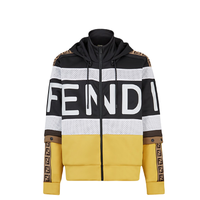 FENDI 芬迪 男士印花连帽运动夹克FAF583AD31F0G8T